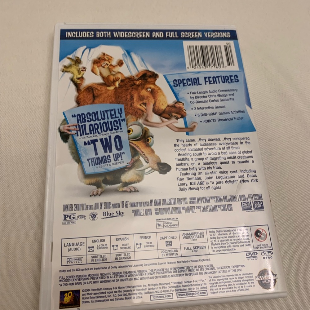 Ice Age DVD - Picture 2 of 4